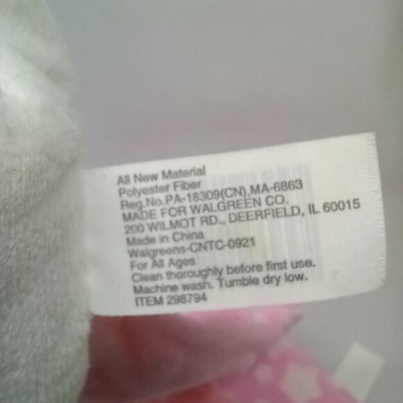 Walgreens Moon And Stars Unicorn Lovey -Minky Dots Blanket-Embroidered Eyes - Picture 6 of 9